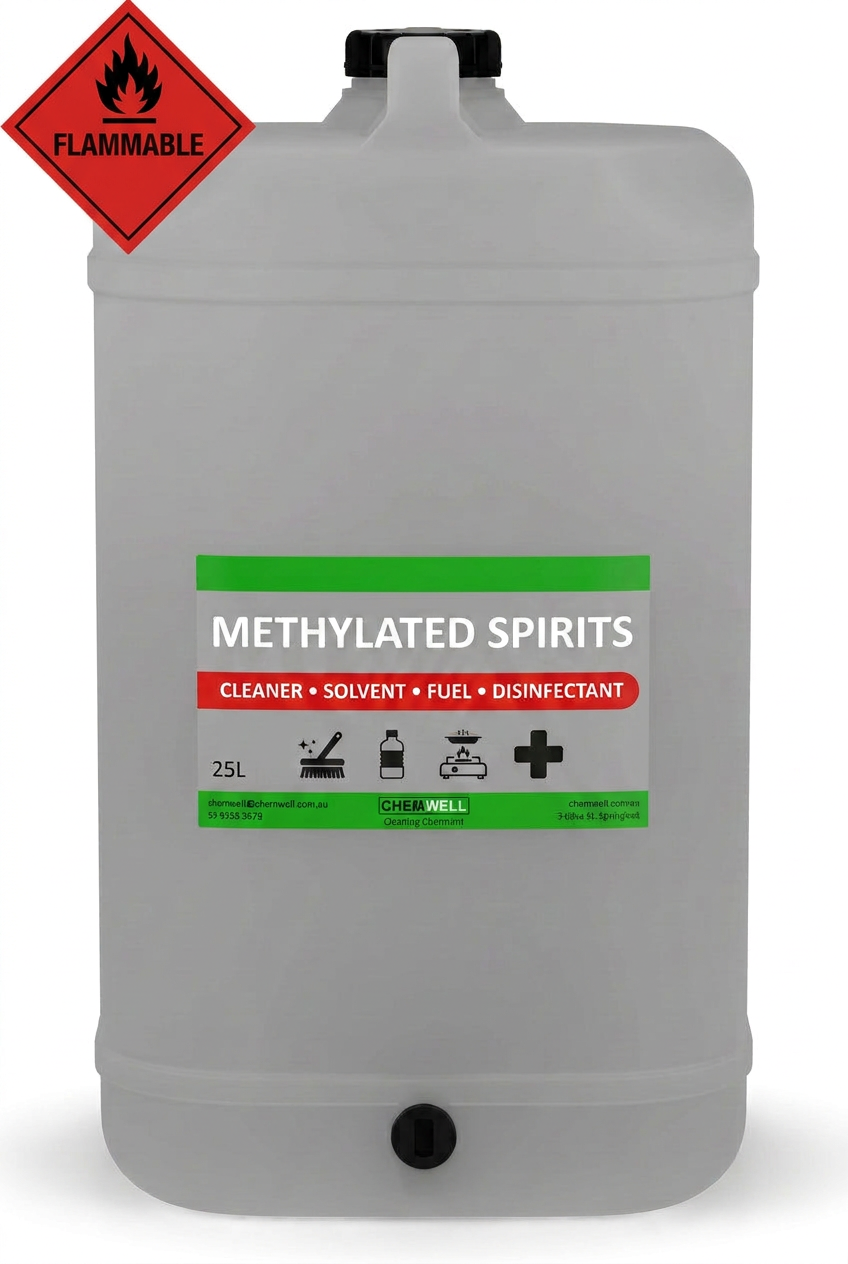 Methylated Spirits 25 Litre with matching red flammable sign