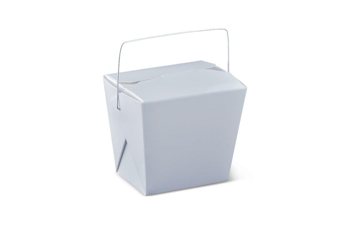 Noodle Box 16oz White With Handle - Packware