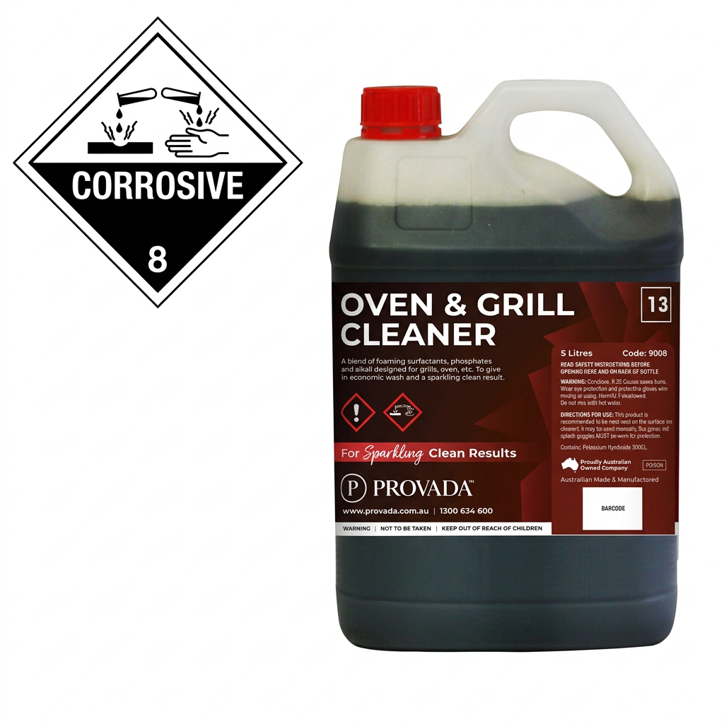 Oven and Grill Cleaner 5 Litre with Corrosive 8 badge
