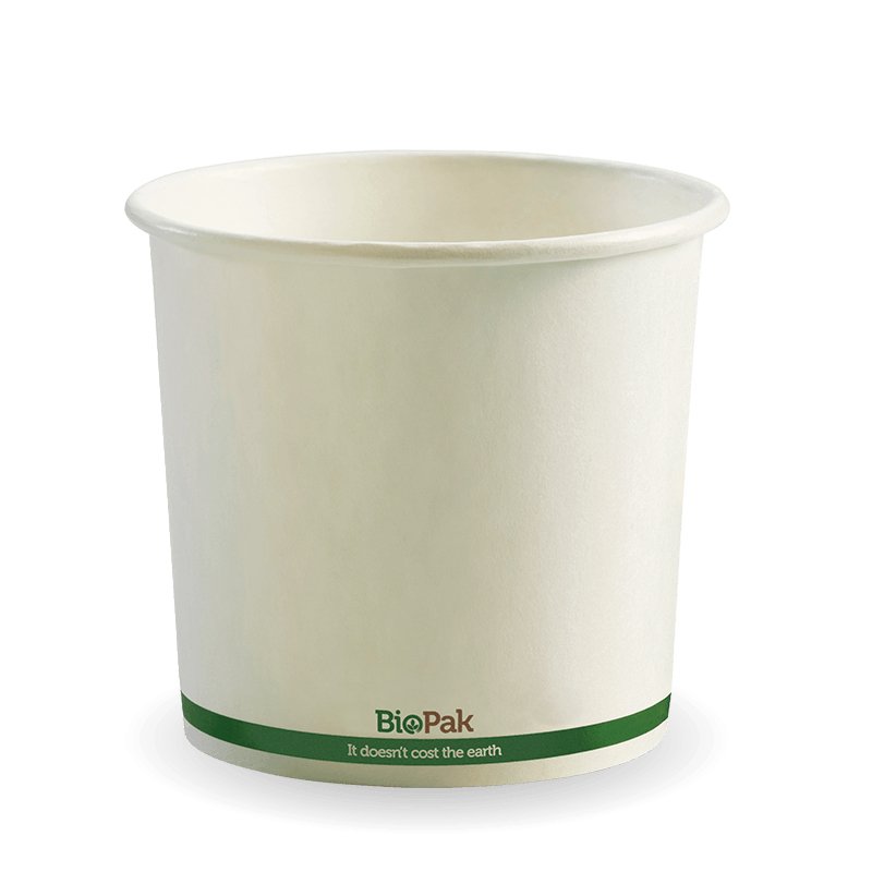 Paper Bowl - White - 24oz / 710ml BioPak - Packware
