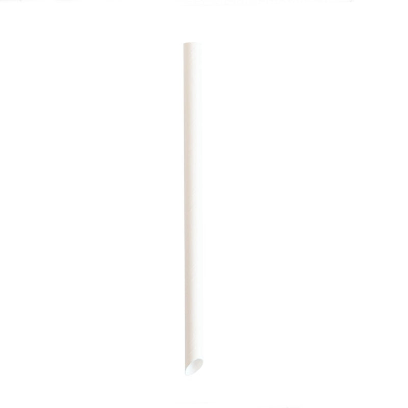 paper straw jumbo -plain white 2500pc/ctn - Packware