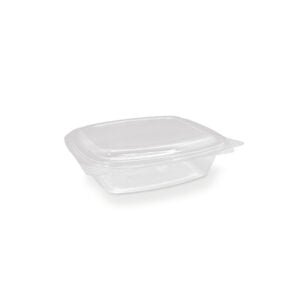 Humane Reusable Plastic Rectangular Container PET Hinged Rectangle container 24oz 200pc/ctn - Packware