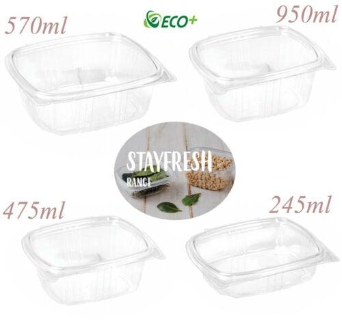 PET Plastic Food Containers With Flat Lid Clear 16oz StayFresh - Packware