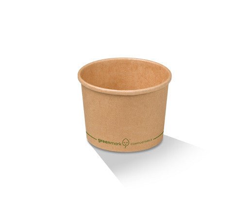 PLA coated brown bowl 12oz/370ml - Packware
