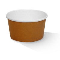 PLA Coated Paper Bowl 8OZ Brown 1000pc/ctn - Packware
