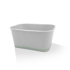 PLA Coated White Rectangular Container 1000ml 300pc/ctn - Packware