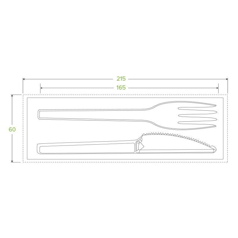 Pla Knife - Fork & Napkin Set - Packware