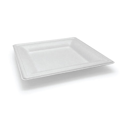 PLATE SQUARE SUGARCANE 8" 600pc/ctn - Packware