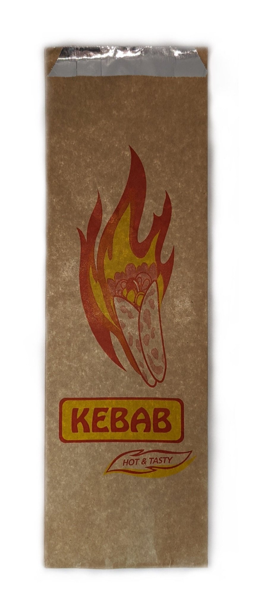 Printed brown Foil Kebab Bag 250pc/pk - Packware
