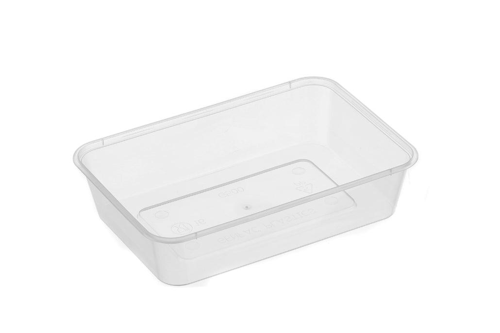Rectangle Plastic Storage Containers Natural 500ml GENFAC - Packware