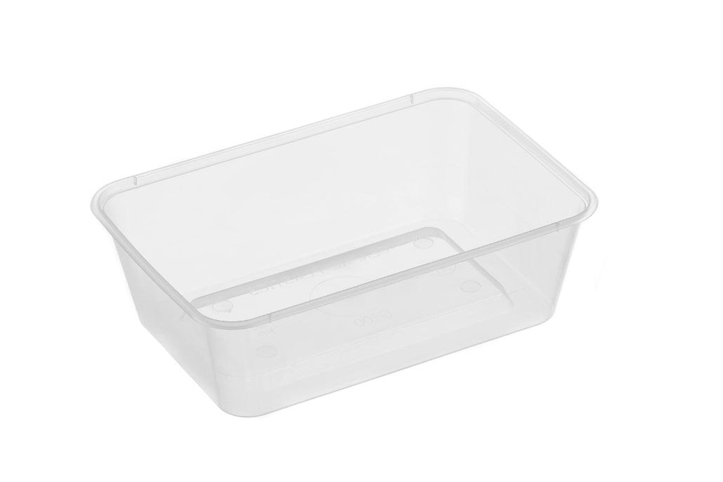 Rectangular Containers Plastic Rectangle Plastic Storage Containers Natural 700ml GENFAC - Packware