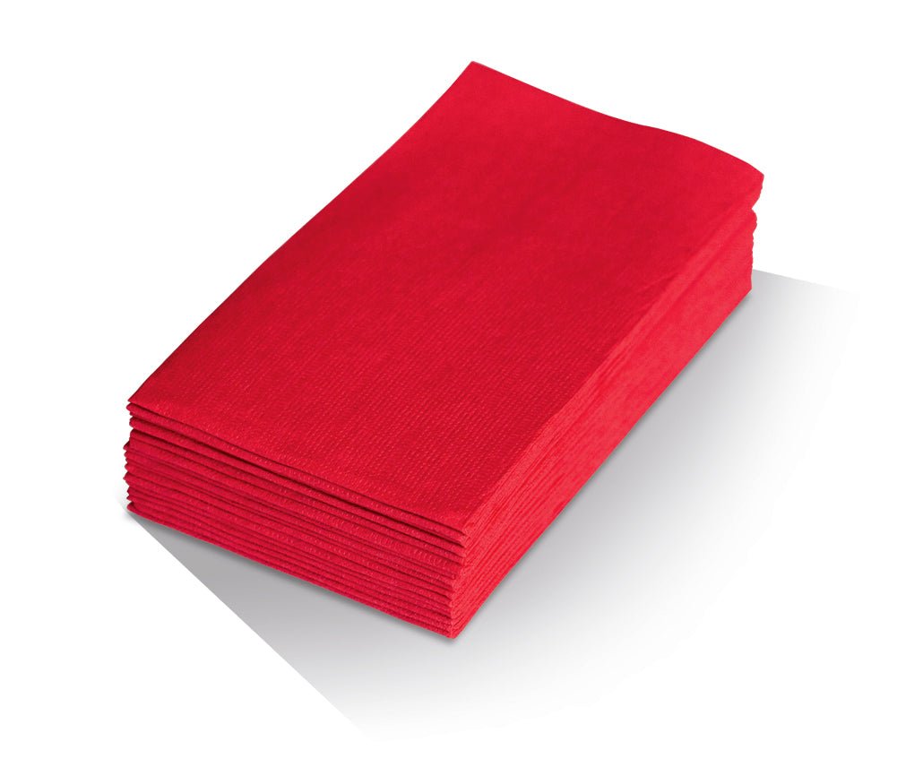 Red Quilted 2ply Dinner Napkin - 1/8 GT fold 1000pc/ctn - Packware