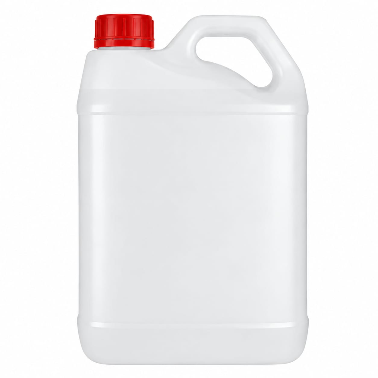 5 Litre HDPE Plastic Natural  Square Bottle 38mm Tamper Evident Lids