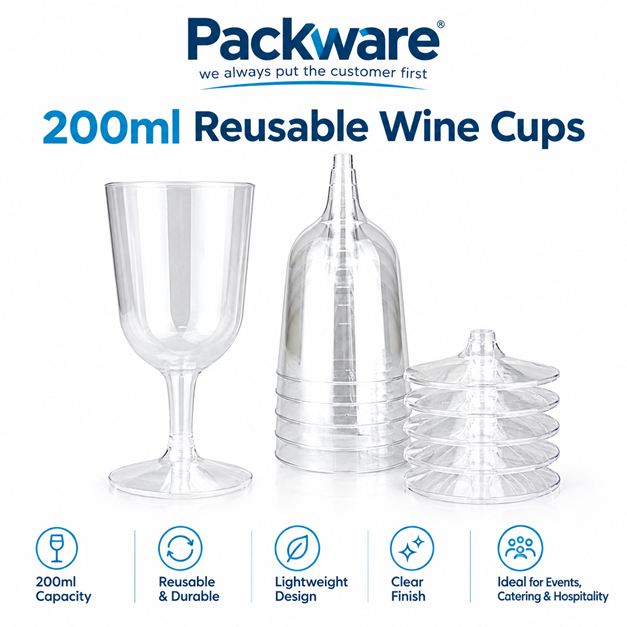 200ml Reusable Wine Glass CTN/144