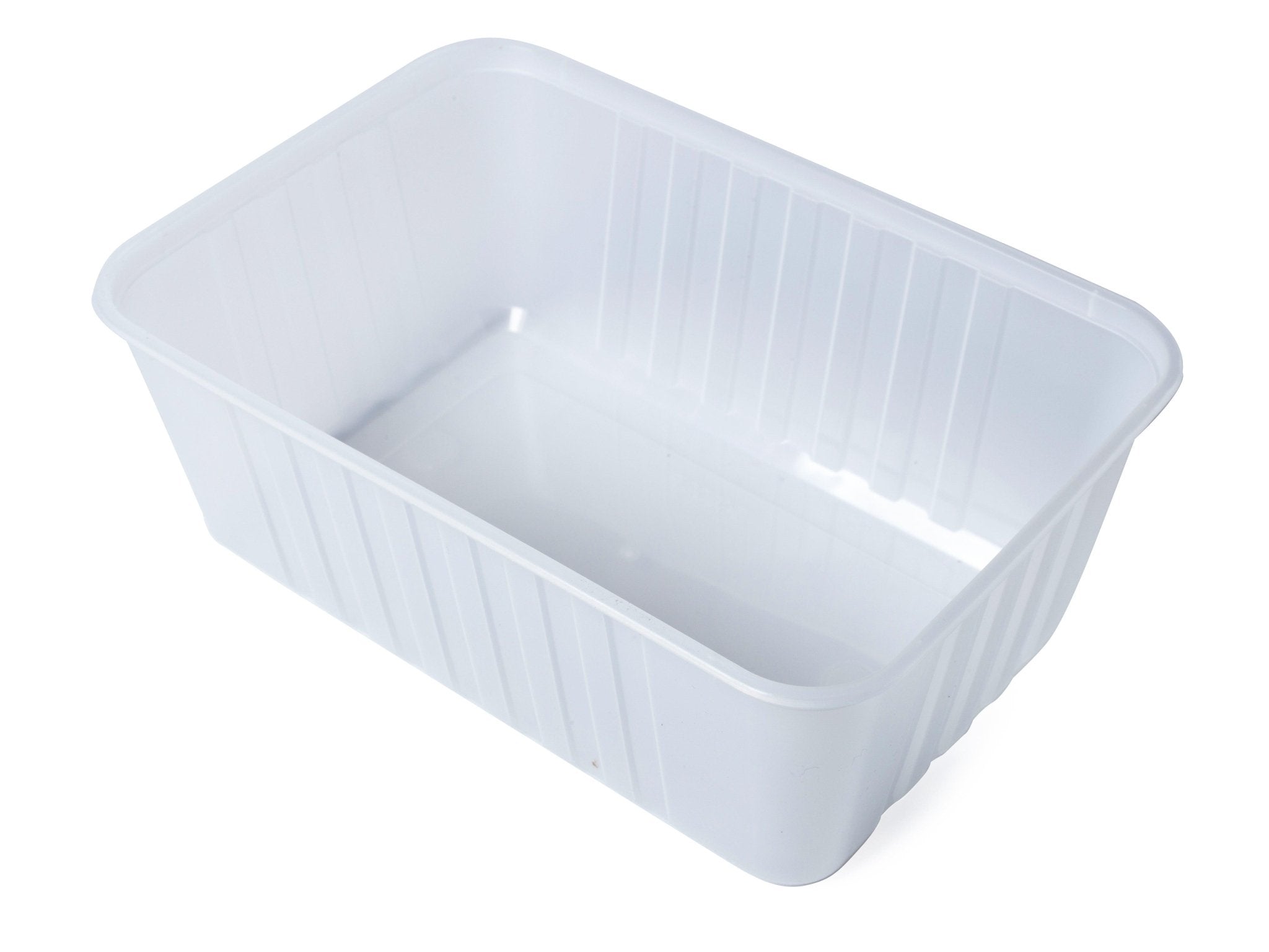 Rectangle Plastic Storage Containers Natural 1000ml GENFAC - Packware