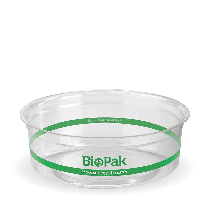 Round Container - BioPak - Clear - 240ml - Packware
