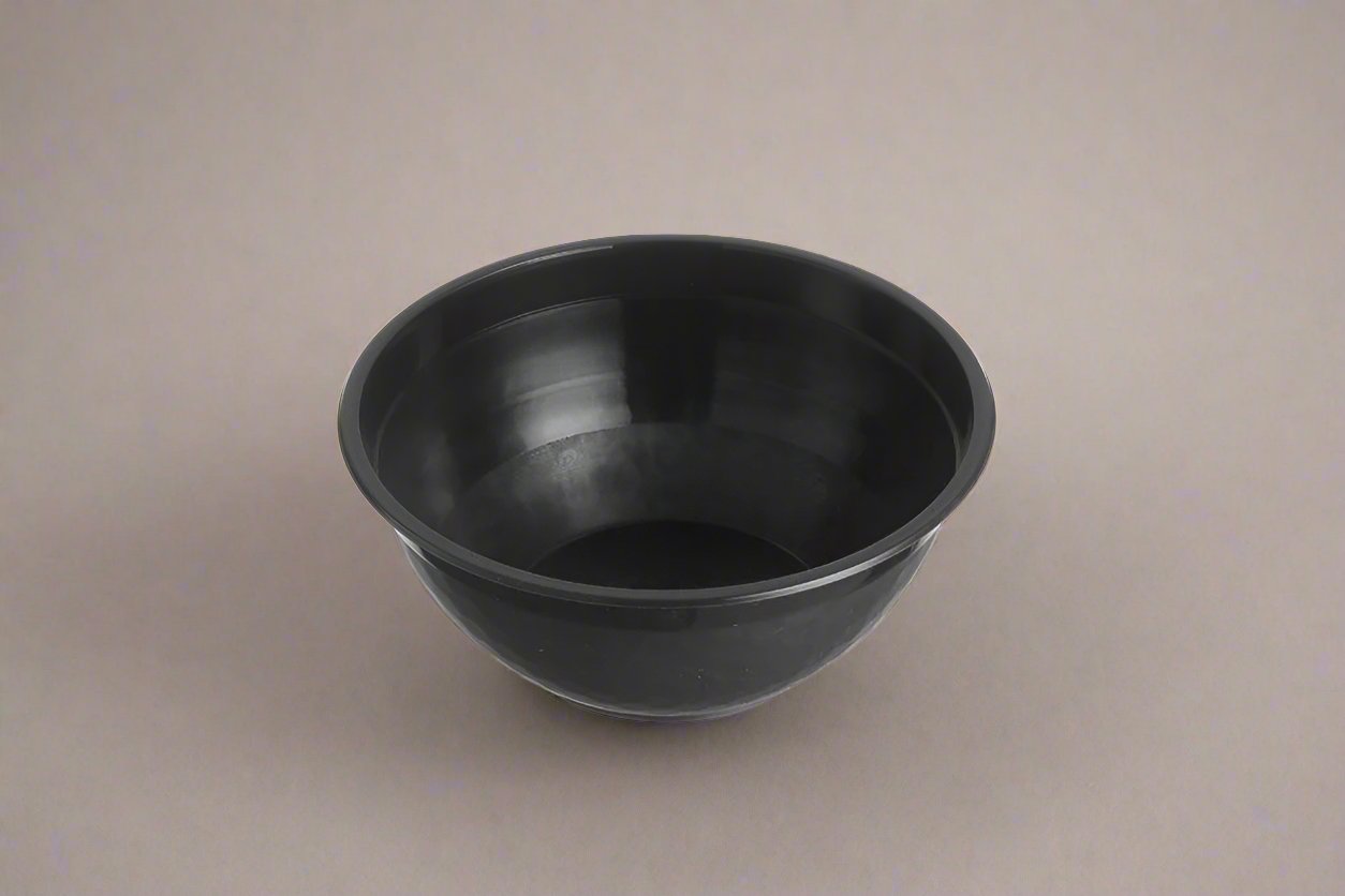 Round Honeycomb Bowls - Noodle Container Black 1050ml GENFAC - Packware