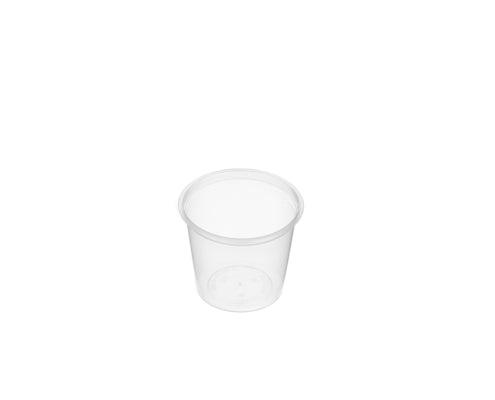 Round Plastic Takeaway Containers Natural 150ml GENFAC - Packware