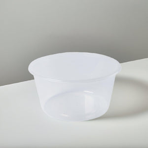 Round Plastic Takeaway Containers Natural 440ml - 500 PCS GENFAC - Packware