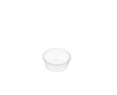 Round Plastic Takeaway Containers Natural 70ml - Packware