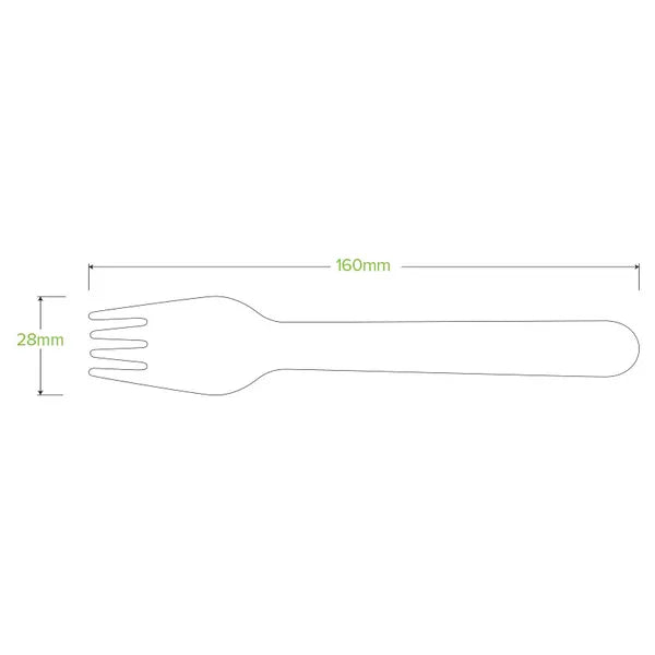 50 Pack - 16cm Wooden Fork