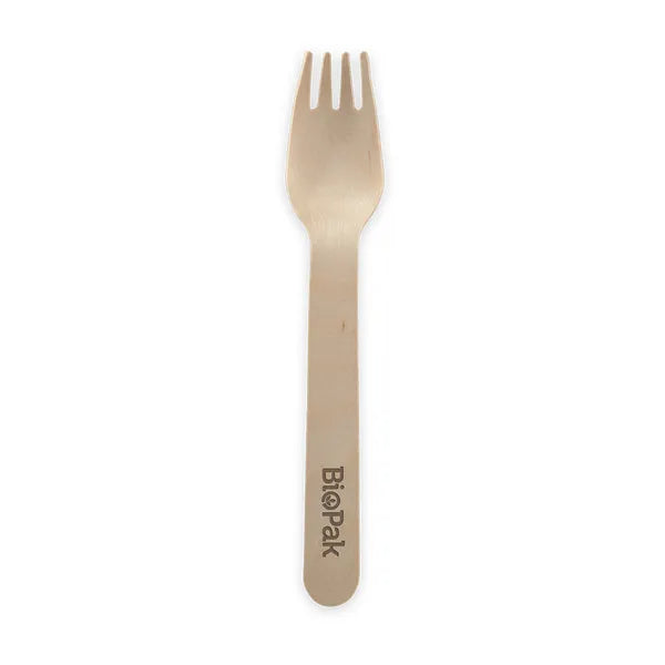 50 Pack - 16cm Wooden Fork