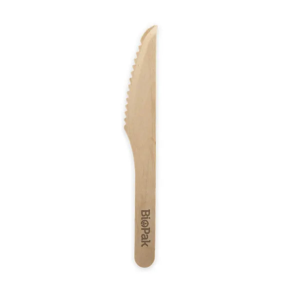 50 Pack - 16cm Wooden Knife