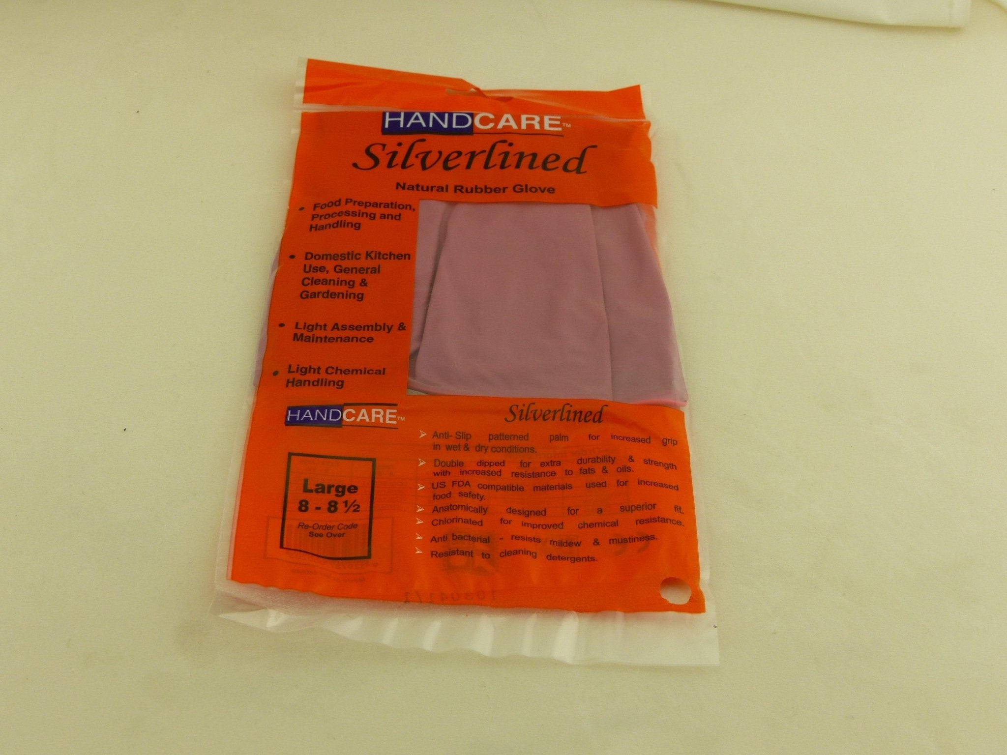 Rubber Dishwashing Gloves Large 8 - 8.5 Pack Of 2 - Packware