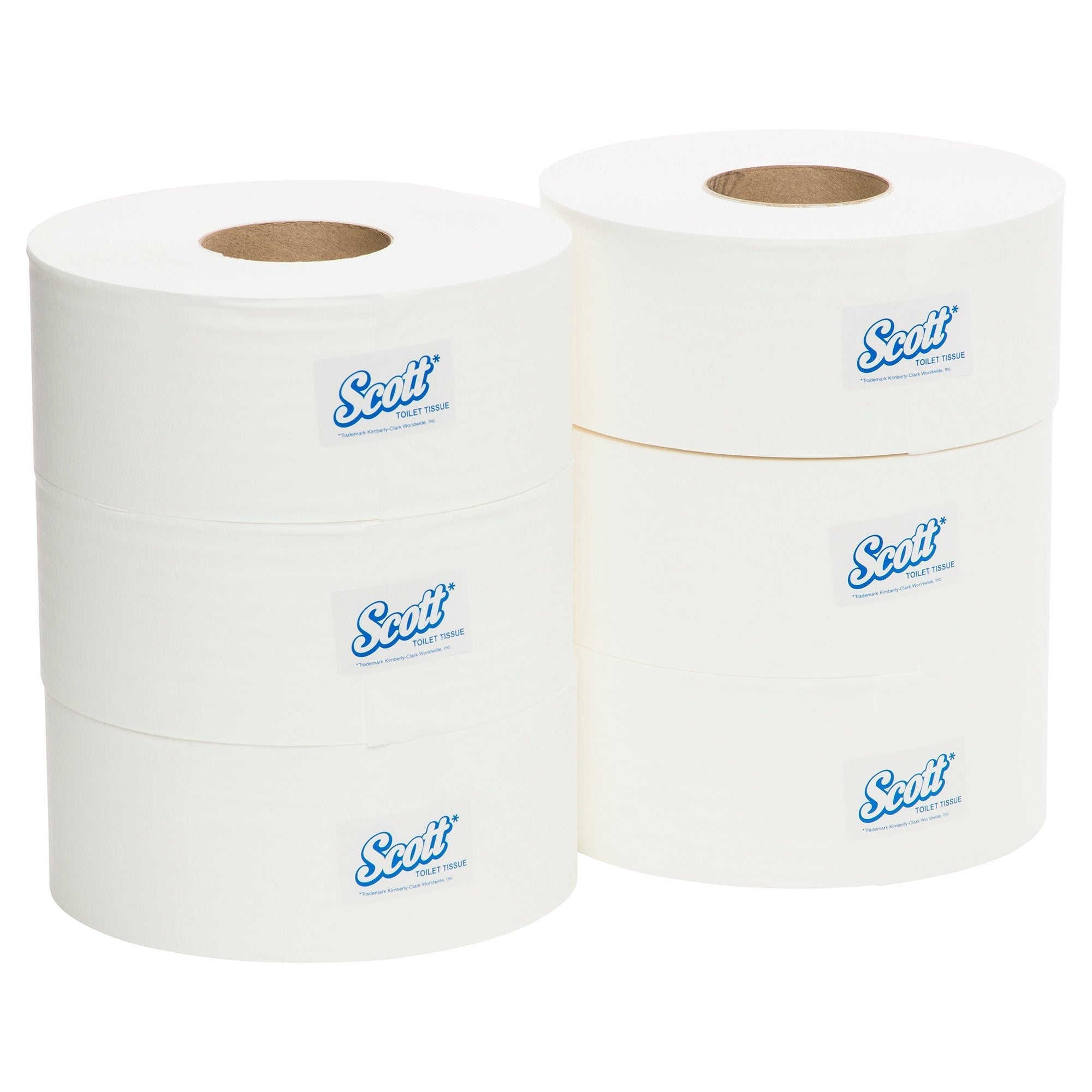 SCOTT® Compact Jumbo Roll Toilet Tissue (5748), 1 Ply, 6 Rolls / Case, 600m / Roll (3,600m) - Packware