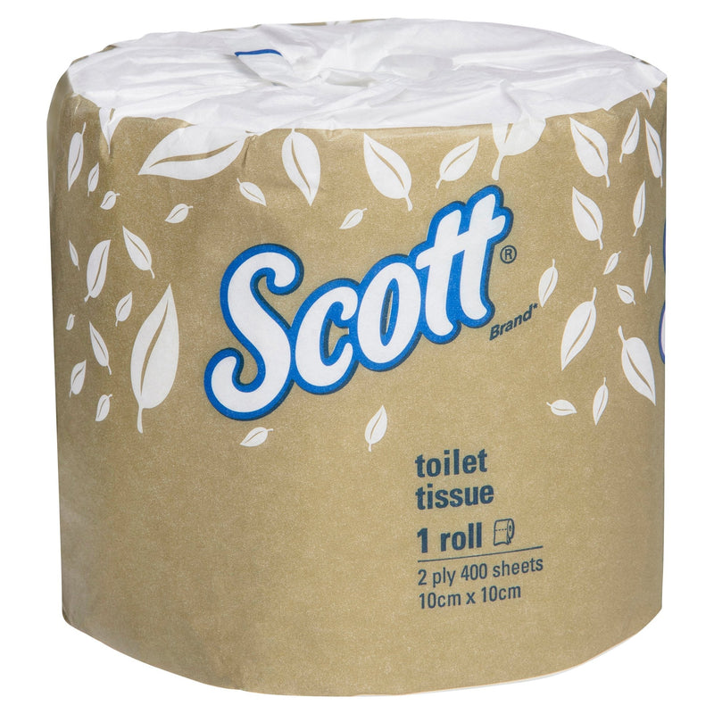 SCOTT® Toilet Tissue (5741), 2 Ply, 48 Rolls / Case, 400 Sheets / Roll (19,200 Sheets) - Packware