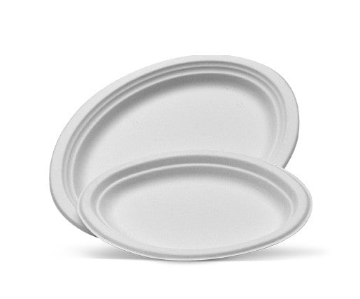 Sugarcane Oval Plate Large 500pc/ctn - Packware