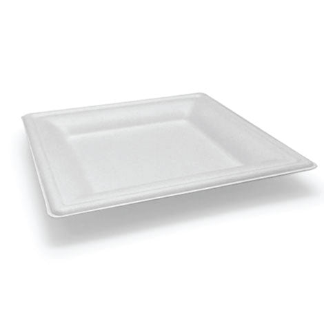 Sugarcane Square Plate 10" 600pc/ctn - Packware