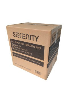 Ripple Wall Coffee Cups-Black 12oz/355ml