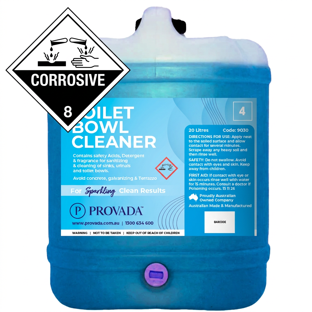 Toilet Bowl Cleaner 20 Litre with Corrosive 8 badge