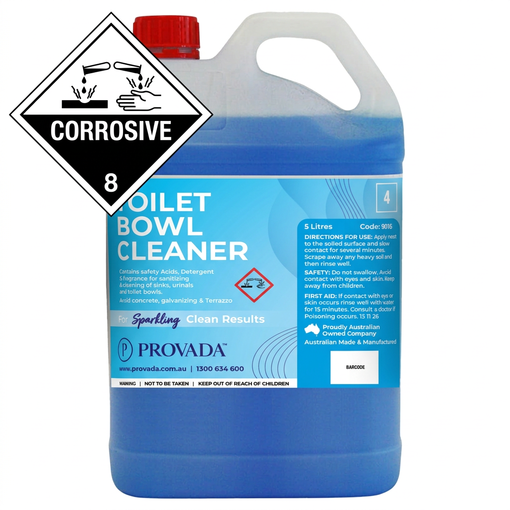 Toilet Bowl Cleaner with Corrosive 8 badge