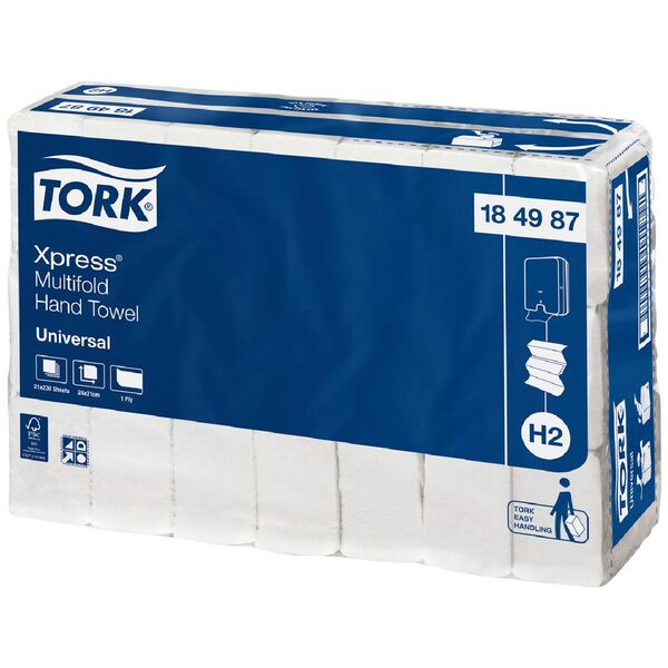 Tork Xpress Blue Multifold Hand Towel / Slimline 1py Universal H2 230s x 21 - Packware