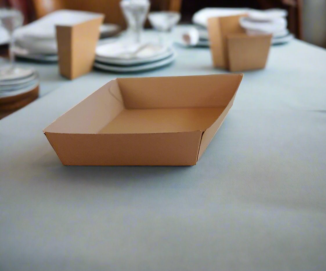 Tray Large/Brown Corrugated Plain/Brown 250pc/ctn - Packware