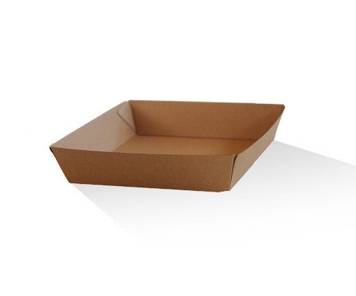 Tray Square/Brown Corrugated Plain/Brown 250pc/ctn - Packware