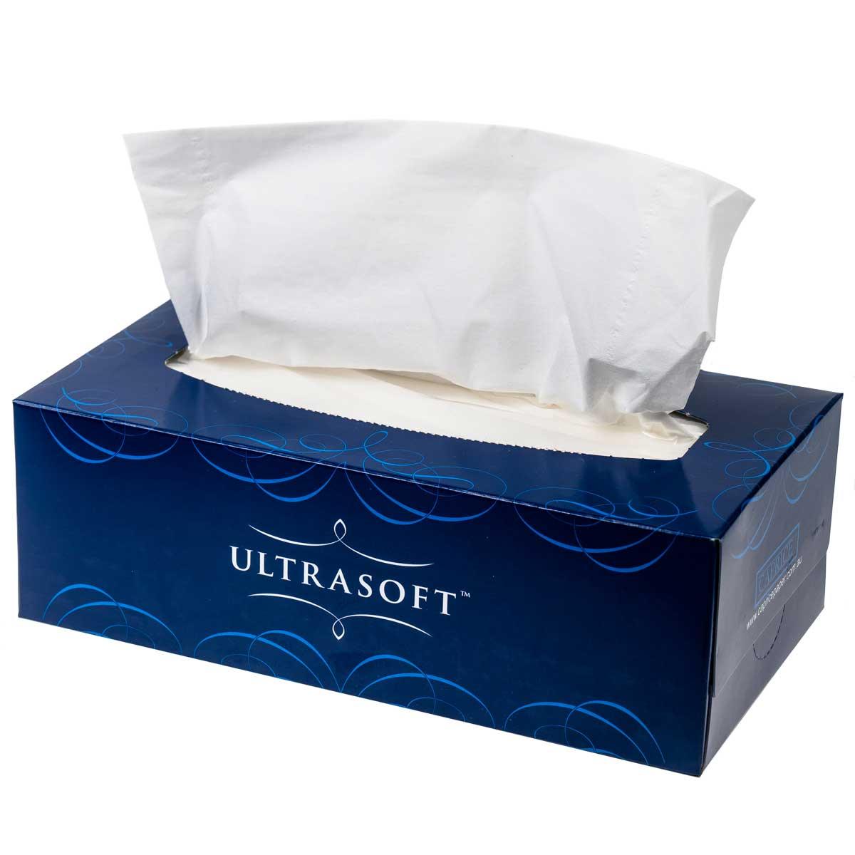 Ultrasoft Facial Tissue 2 ply - 24 Boxes - Packware