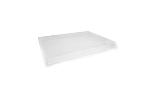 White Catering Tray - Medium 380X275X80 mm WITH Clear Lids included - Packware