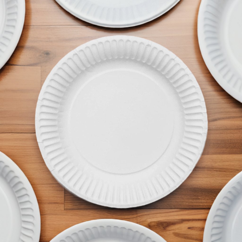 White Paper Plates 9 - Inch/225mm - Carton of 500 - Packware - Packware