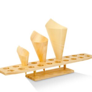 WOODEN CONE STAND 20 HOLES 16pc/ctn - Packware