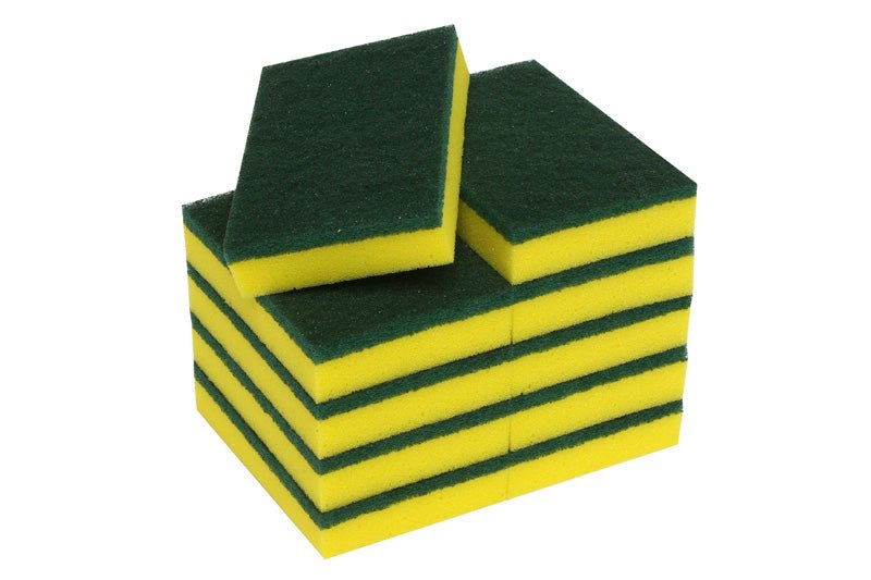 Yellow and Green Sponges Pack Of 10 - Packware