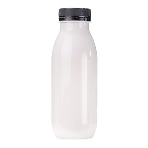 300ml Round Bottles Clear PET Plastic With Lids 38mm Tamper Evident