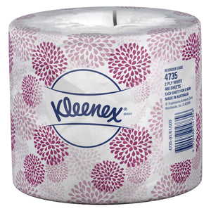KLEENEX® Toilet Tissue (4735), 2 Ply Toilet Paper, 48 Toilet Rolls / Case, 400 Sheets / Roll (19,200 Sheets)