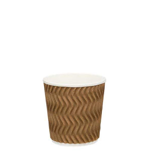 Ripple Wall Coffee Cups Brown-4oz/118ml box of 500