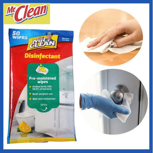 MR Clean Disinfectant Wipes Antibacterial Cleaning Wipes Kills 99.9% of Germs - Packware