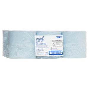 SCOTT® Blue Hard Roll Towel (6668), Paper Towel Roll, 6 Rolls / Case, 305m / Roll (1,830m)