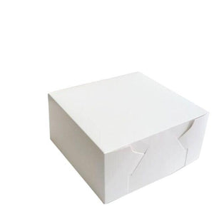 Cake Box White 8X8X.2.5"(210x210x63mm) Corrugated Ctn100 - Packware