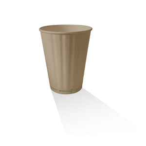 12oz Aqueous Coated Bamboo Embossed DW Cup 1000pc/ctn